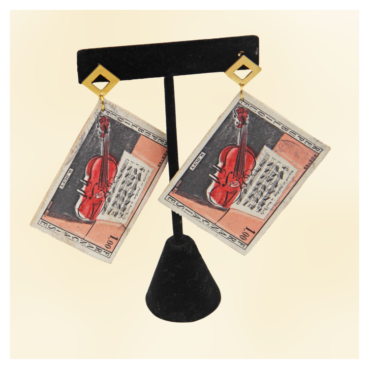 Les Z'Artistiques-Timbres Violon rouge